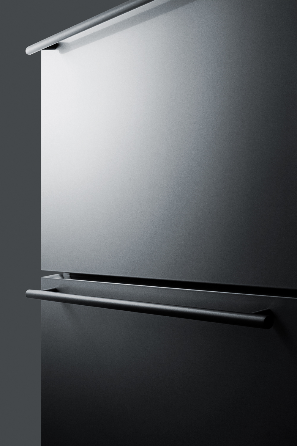 Built-in undercounter two-drawer all-refrigerator in complete stainless steel with panel-ready drawer fronts